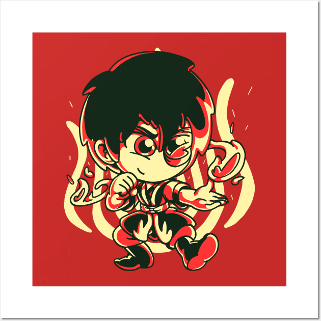 Cute Firebender Wall Art by fitasartwork